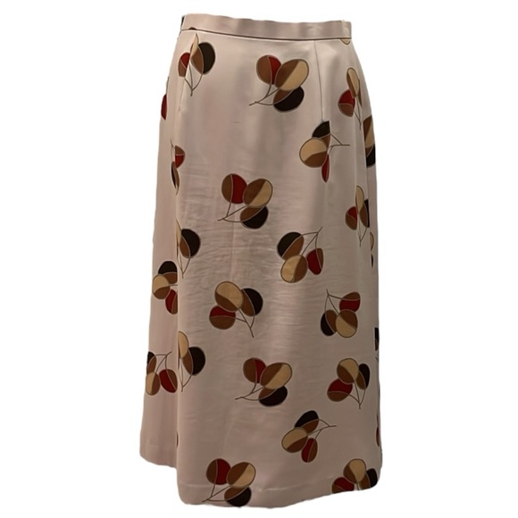 Pierre Cardin Vintage Maxi Skirt Fall Leaf Print Made in Japan Medium Large - Picture 3 of 15